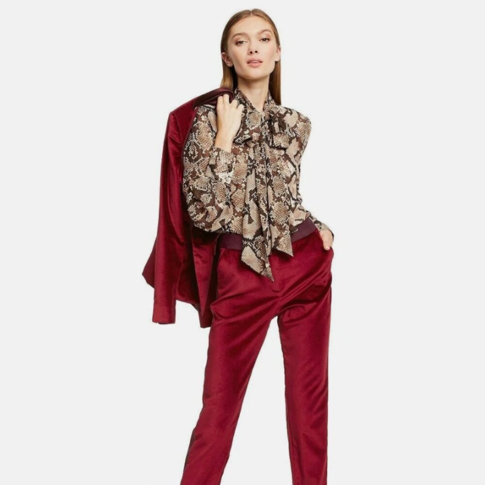 Altuzarra for Target Python Print Tie Neck.Blouse Size M - Picture 4 of 15